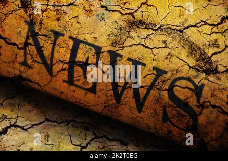 News text sur grunge background Banque D'Images