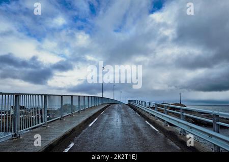Pont sur la route en Norvège Banque D'Images