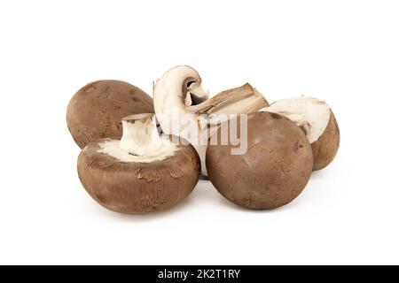 Champignons entiers frais (Baby Bella) Banque D'Images