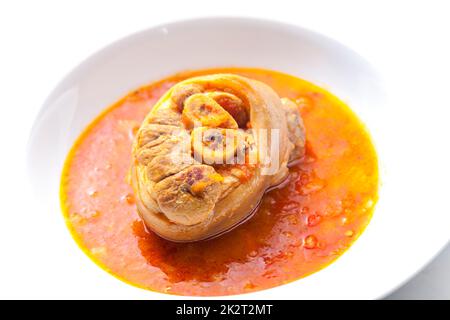 osso buco dans de la sauce tomate Banque D'Images