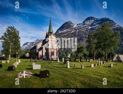 Eglise HOV, Sunndalsøra, Sunndal, Møre og Romsdal, Norvège Banque D'Images