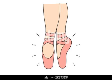Ballerine dansant dans des chaussures de ballet Banque D'Images