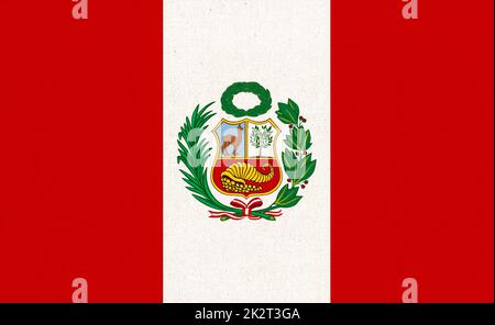 Drapeau du Paraguay. Texture du tissu. Symbole national. Drapeau péruvien Banque D'Images