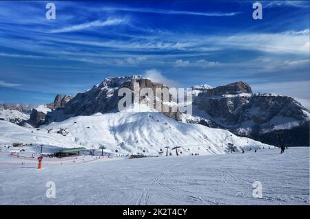 Station de ski à Dolomites, Italie Banque D'Images