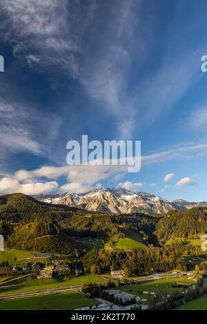 Massif du Dachstein d'automne, Styrie, Autriche Banque D'Images