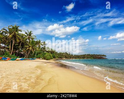 La plage de Mirissa, Sri Lanka Banque D'Images