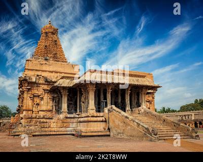 Temple de Tanjore, Brihadishwara Banque D'Images