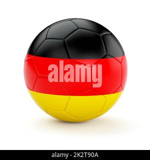 Football Soccer ball avec drapeau Allemagne Banque D'Images