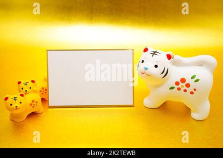 Carte du nouvel an (2022 ans zodiaque) Banque D'Images