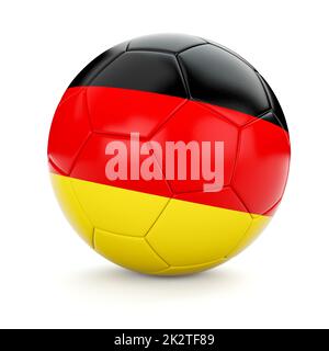 Football Soccer ball avec drapeau Allemagne Banque D'Images