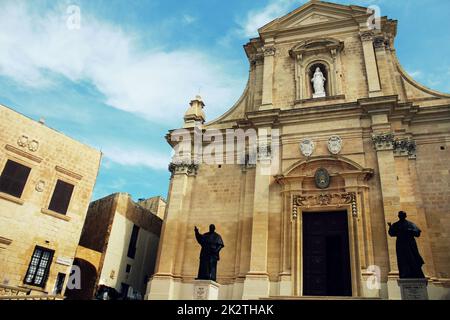 La Cathédrale de Gozo à l'intérieur de la Citadelle de Victoria ou Rabat - Victoria, Gozo, Malte Banque D'Images