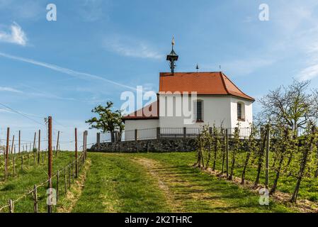 Petite chapelle dans un paysage idyllique près du lac de Constance Banque D'Images