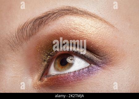 Image macro de l'œil de la femme Banque D'Images