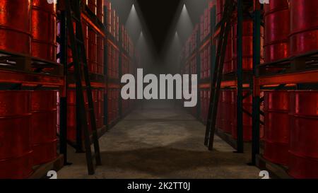 Réservoir De Stockage D'Huile Banque D'Images