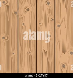 Fond de texture en bois marron, illustration vectorielle réaliste. Banque D'Images