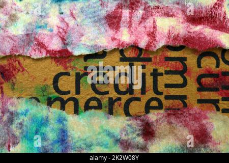 Notion de crédit Banque D'Images