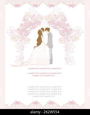 Invitation de mariage élégant Banque D'Images