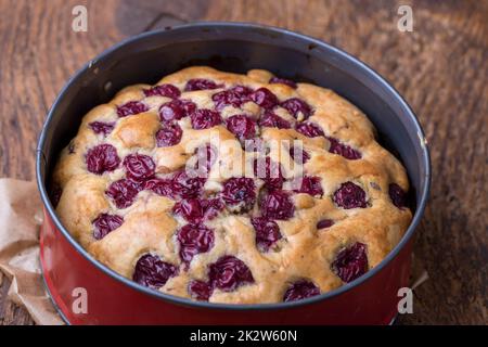 gâteau cerise Banque D'Images