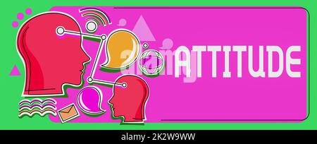 Style d'écriture manuscrite. L'idée d'affaires a réglé la façon de penser ou de se sentir à propos de quelque chose de personnalité plusieurs chefs avec COGS montrant des idées de technologie. Banque D'Images