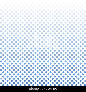 Modèle d'arrière-plan : points bleus avec transition de couleur sur blanc Banque D'Images
