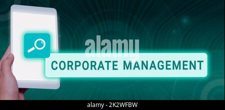 Affiche indiquant la direction de l'entreprise. Photo conceptuelle tous les niveaux de personnel de gestion et d'excutifs Banque D'Images