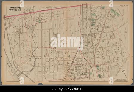 Cartographie, cartes. 1879. Lionel Pincus et Princess Firyal Map Division. Immobilier , New York (État) , New York planche 35:: Bornée par la place Gouverneur, Elliot Street, 170th Street, Stebbins Avenue, West Chester Avenue, 156th, rue Melrose et (Harlem River), avenue Sedgwick. Partie du quartier 23. Banque D'Images