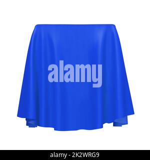 Tissu bleu couvrant une illustration vectorielle de modèle vierge Banque D'Images