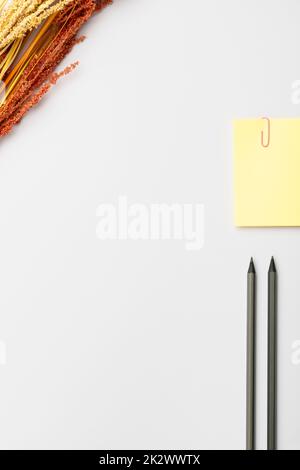 Flashy fournitures de bureau d'école, Bright Teaching Learning Collections, Creative Writing Tools, Educational Things, Mixed Student Stuff Pen Paper Notebook Sticky Notes Pencil Banque D'Images