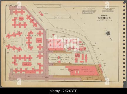 Cartographie, cartes. 1955 - 1956. Lionel Pincus et Princess Firyal Map Division. Immobilier , New York (État) , New York (New York), Manhattan (New York, New York) Plaque 46, partie de la section 3 : délimitée par la rue E. 20th, (East River) Franklin D. Roosevelt Druve, la rue E. 14th et (Stuyvesant Town) l'avenue C. Banque D'Images