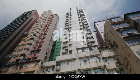 Yau Ma Tei, Hong Kong 22 April 2021: Old town in Hong Kong city Stock Photo