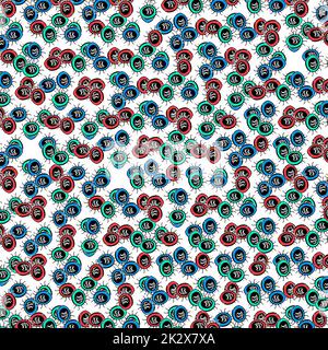 Motif fantaisie créatures sans couture Banque D'Images