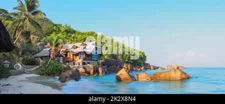 Seychelles - Mahé, Anse Takamaka Banque D'Images