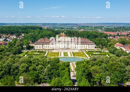 Château de Ludwigsburg vue aérienne photo architecture voyage en Allemagne Banque D'Images