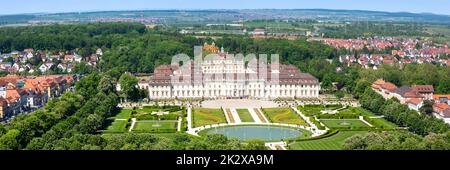 Château de Ludwigsburg vue aérienne photo panorama architecture voyage en Allemagne Banque D'Images