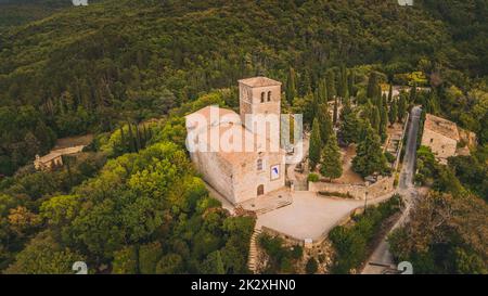 La chapelle Sainte-Foy de Mirande est située à Mirande, dans le département de la Drôme en France. Banque D'Images