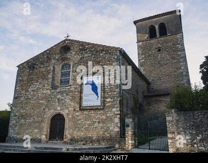 La chapelle Sainte-Foy de Mirande est située à Mirande, dans le département de la Drôme en France. Banque D'Images