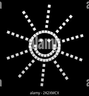 Emoji de sucre en morceaux ensoleillé Banque D'Images