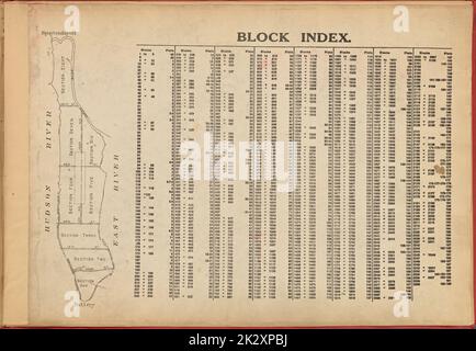 Cartographie, cartes. 1927. Lionel Pincus et Princess Firyal Map Division. Immobilier , New York (État) , New York, Manhattan (New York, New York) Index de bloc Banque D'Images