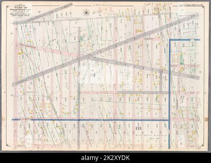 Cartographie, cartes. 1898. Lionel Pincus et Princess Firyal Map Division. Brooklyn (New York, New York), immeuble , New York (État) , New York Double page plaque no 20 : délimitée par Fifth Avenue, Stewart Avenue, Bay Ridge Avenue, Seventh Avenue, 66th Street, Douzième Avenue et 86th rue. Partie du quartier 30, sections de carte terrestre, nos 17, 18 et 19. Volume 2, Brooklyn Borough, New York. Banque D'Images