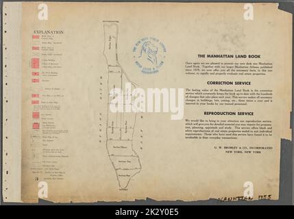 Cartographie, cartes. 1955 - 1956. Lionel Pincus et Princess Firyal Map Division. Immobilier , New York (État) , New York (New York), Manhattan (New York, New York) Explication Banque D'Images