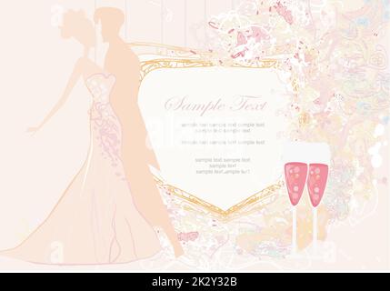 Ballroom dancers - invitation Banque D'Images