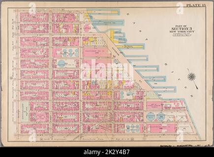 Cartographie, cartes. 1911. Lionel Pincus et Princess Firyal Map Division. New York (New York), Manhattan (New York, New York), immeuble , New York (État) , New York , Manhattan plaque 15 : délimitée par la plaque 32 : délimitée par la rue E. 25th, rue Exterior East River, avenue C, rue E. 14th et deuxième avenue. Partie de l'article 3, New York. Banque D'Images