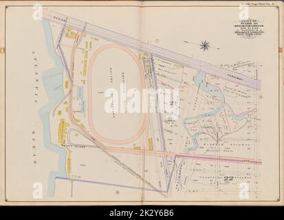 Cartographie, cartes. 1899. Lionel Pincus et Princess Firyal Map Division. Brooklyn (New York, New York), immeuble , New York (État) , New York Double page plaque no 8 : délimitée par Ocean Parkway, Avenue Z, E. 12th St., Canal Ave., Coney Island Ave., (Océan Atlantique) Surf Ave. Et Sea-Breeze Ave. Partie du quartier 31, sections de carte terrestre, nos 21 et 22, Volume 3, Brooklyn Borough, New York City Banque D'Images