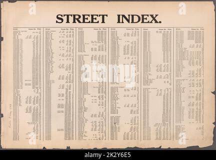 Cartographie, cartes. 1916. Lionel Pincus et Princess Firyal Map Division. Atlas, Manhattan (New York, New York), immobilier , New York (État) , New York Street Index Arlington Square - Harry Howard Square Banque D'Images