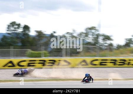 Montmelo, Barcelone, Espagne. 23rd septembre 2022. Christophe Ponsson de France de Gil Motor Sport-Yamaha équipe avec Yamaha YZF R1 pendant la pratique libre de WorldSBK Motul FIM Superbike Championnat du monde: Catalunya Round au circuit de Barcelone-Catalunya à Montmelo, Espagne. (Credit image: © David Ramirez/DAX via ZUMA Press Wire) Credit: ZUMA Press, Inc./Alamy Live News Banque D'Images