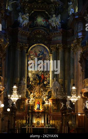 Wien Kirche, Kirche, Barock, die Peterskirche ist eine der schönsten Barockkirchen Wiens Banque D'Images