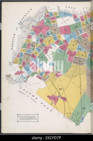 Cartographie, cartes. 1884 - 1936. Lionel Pincus et Princess Firyal Map Division. Assurance incendie , New York (État), immobilier , New York (État), Villes et villages , New York (État) Key Banque D'Images