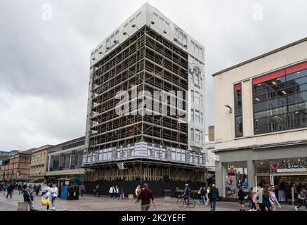 50 Argyle Street couverte par échafaudage (2022), Glasgow, Écosse, Royaume-Uni Banque D'Images