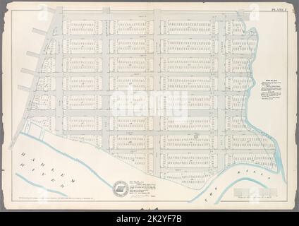 Cartographie, cartes. 1888 - 1897. Lionel Pincus et Princess Firyal Map Division. Bronx (New York, New York) Planche 2 : carte no 419 délimitée par 138th rue, Mill Brook, 131st rue, avenue Morris, 130th rue, Harlem River High Water Line et Third Avenue. Banque D'Images