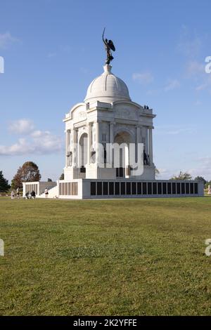 Monument de l'État de Pennsylvanie, Hancock Road, parc national de Gettysburg Banque D'Images